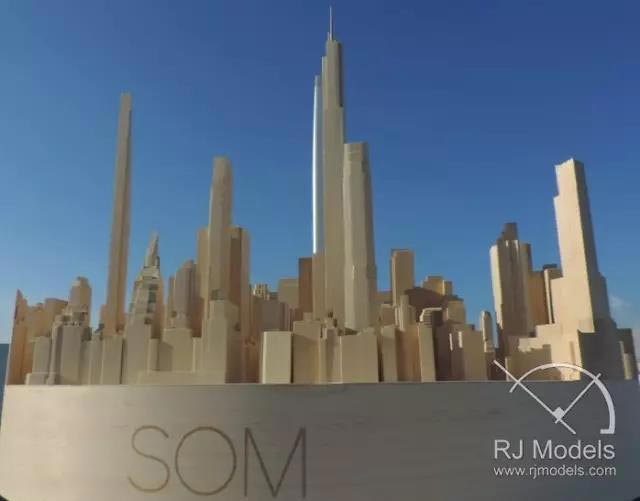 Super High Building Project in New York City by SOM 1:1000