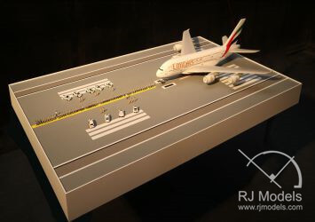 Model of Dubai Police Pull A380 Airport Story